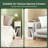 13.8'' W Nightstand with Charging Station Narrow Slim Bedside Table with Drawer, USB & Type-C Ports White
