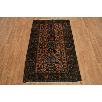 Tapis géométrique en laine Old 4x6