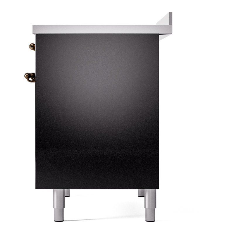 ILVE Nostalgie II 40 in Induction Range, Glossy Black/Bronze