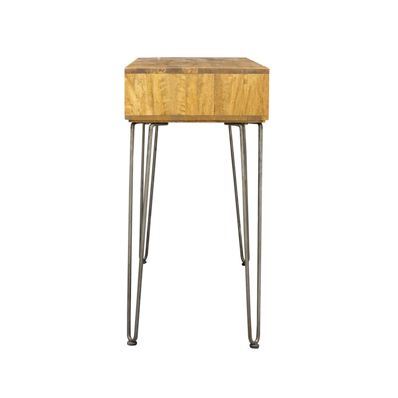 Stubbs 110 cm W Solid Wood Top Console Table