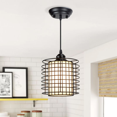 Luminaire suspendu cylindrique à 1 lumière
