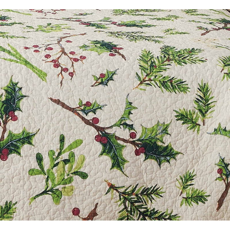 Balsam & Berries 100% Cotton Quilt Set, King Quilt + 2 King Shams
