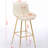 30 Inch Set Of 2 Bar Stools,With Chrome Footrest Velvet Fabric Counter Stool Golden Leg Simple High Bar Stool,CREAM(Dining Set)