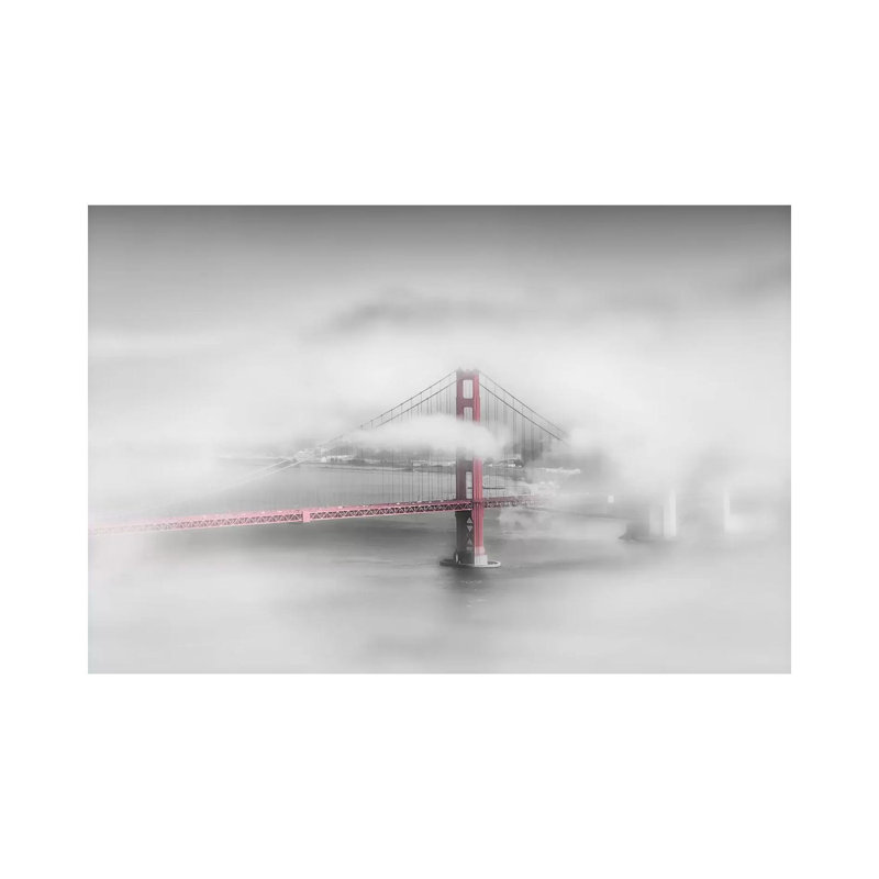 «Foggy Golden Gate Bridge» par Melanie Viola, impression sur toile tendue, H 12 po x l 18 po x 1,5 po