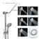 5-Function 10'' Round Adjustable Rain Dual Shower Head Combo with Slide Bar