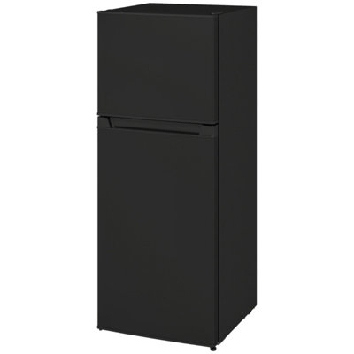 Réfrigérateur compact de 4 pieds cubes, petit réfrigérateur de bureau à congélateur supérieur avec tablettes réglables et tiroir à légumes, porte réversible et thermostat à 5 niveaux, mini réfrigérateur silencieux à faible consommation d'é