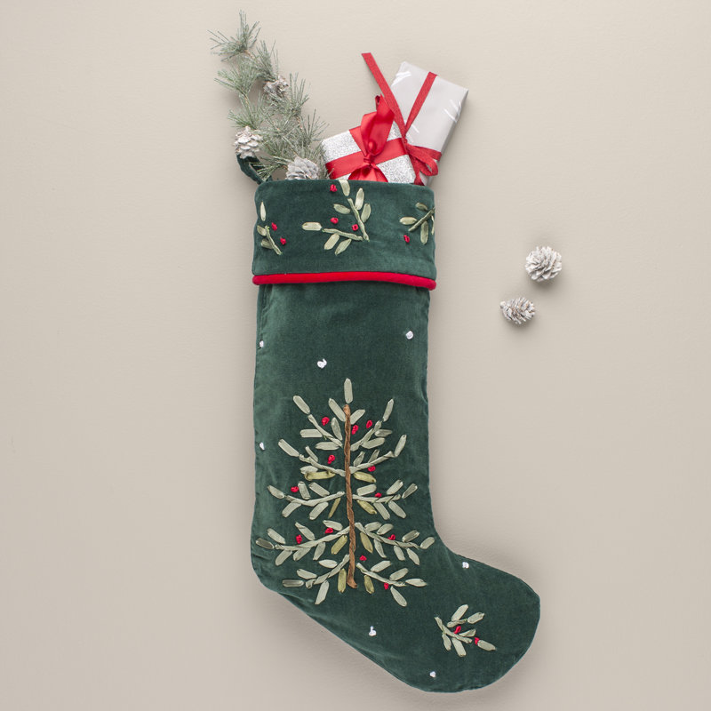 Christmas Tree Ribbon Stocking