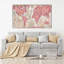 «Blush World Map V2 Crop», reproduction de peinture acrylique sur toile-29421959-29608838