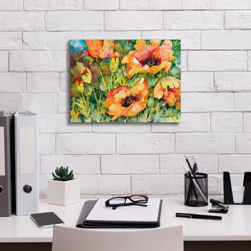 Art mural sur toile Winston Porter «Garden Glow-up» par Annelein Beukenkamp, H 12 po x l 16 po x P 0,75 po