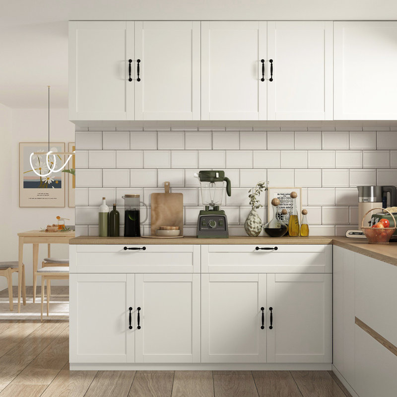 63"W Kitchen Pantry Sideboard Storage Cabinet, White