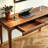 Nut brown Rectangular Solid Wood Writing desk with drawers desk