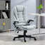 Fauteuil de bureau avec massage vibrant et chauffant à 6 points, gris - siège inclinable, rembourré et réglable pour réduire les maux de dos pendant le travail, massant les vibrations de la chaleur, hauteur