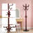 Freestanding Wooden Coat Rack With 14 Hooks And Adjustable Height, Sturdy Hall Tree Stand With Solid Round Base For Entryway, Hallway, And Bedroom-1239176924