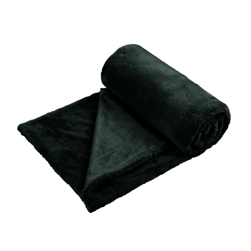 Knitted Throw Blanket, 127cm W x 152.4cm L, Pirate Black
