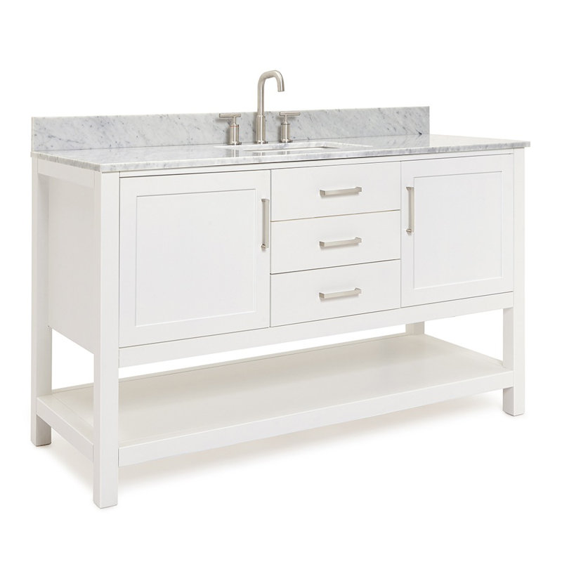 Bayhill 61'' W Single Vanity, White