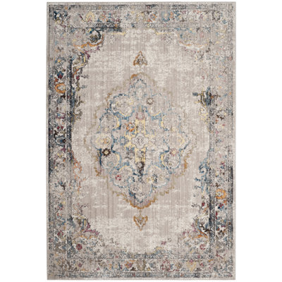 Cambridge Looped/Hooked Light Grey/Blue Rug