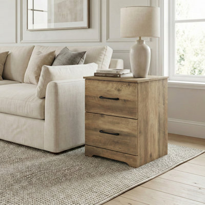 Arkia 23.7" H 2-Drawer Manufactured Wood Nightstand