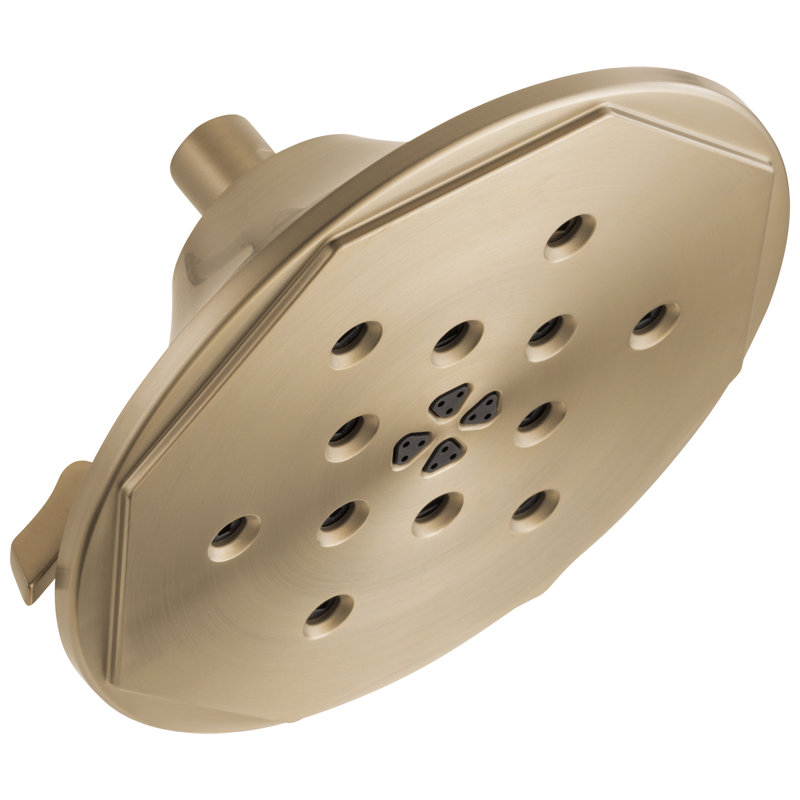 Rook® 4-Function Raincan Showerhead with H2OKinetic® Technology, Luxe Gold