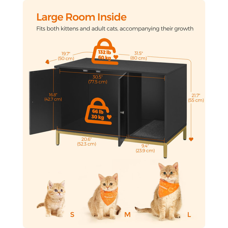 Litter Box Enclosure, Black