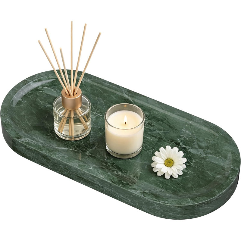 Emerald Green Marble Vanity Bathroom Tray