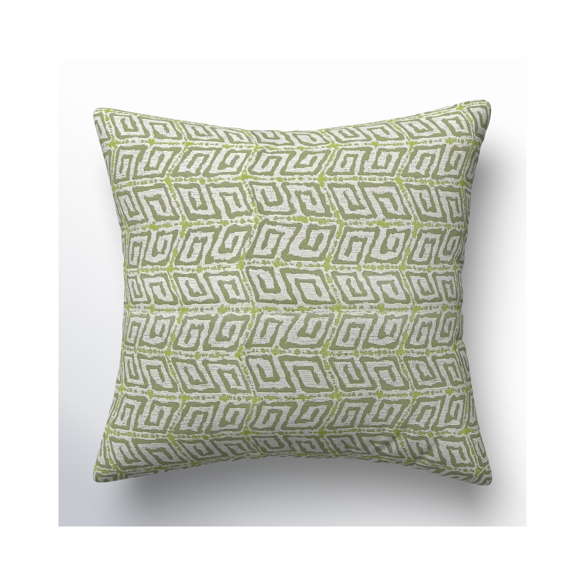 Liza Pillow Cover & Insert Square in Green/White, 16" x 16"
