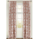 Blade Cotton Blend Floral Room Darkening Thermal Rod Pocket Curtain Panels