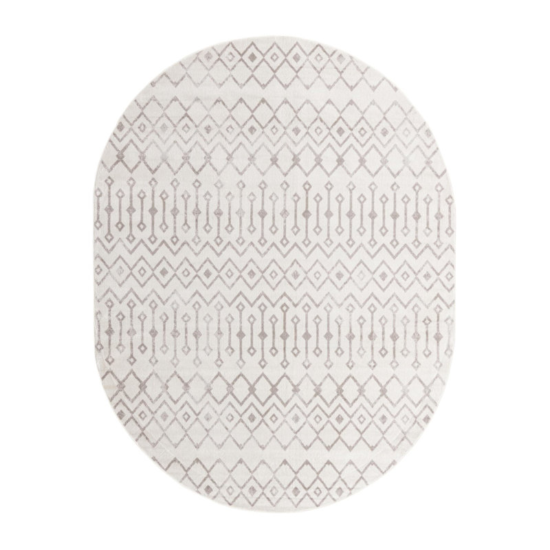 Junius Geometric Indoor Rug, Oval 4' x 6'