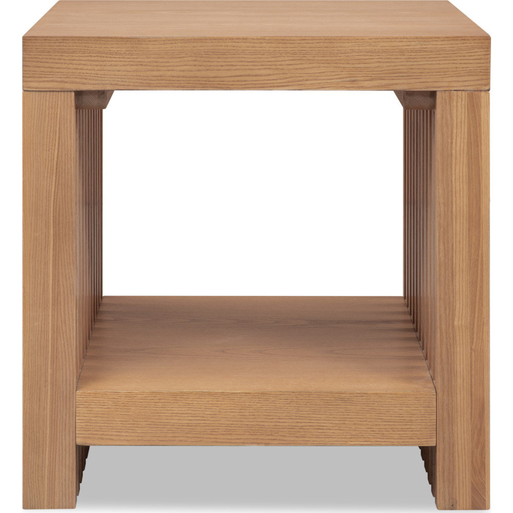 Finnian 22" End Table, Natural Wood