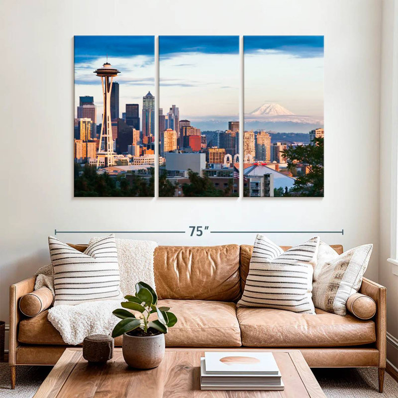 Sireci Seattle Skyline And Mt. Rainier, 42" H x 65" W