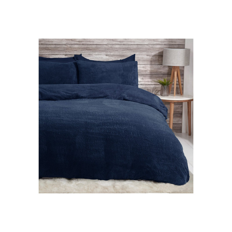Livinia Polyester Solid Colour Duvet Cover Set with Pillowcases Included, Double Duvet Cover + 2 Standard Pillowcases