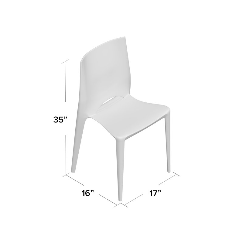 Ruzicka 18'' H Stacking Side Chair, White