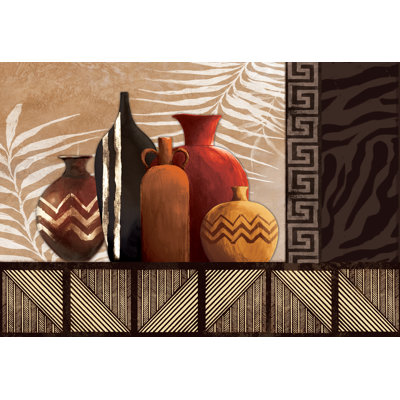 Safari Pot Pattern - Wrapped Canvas Painting