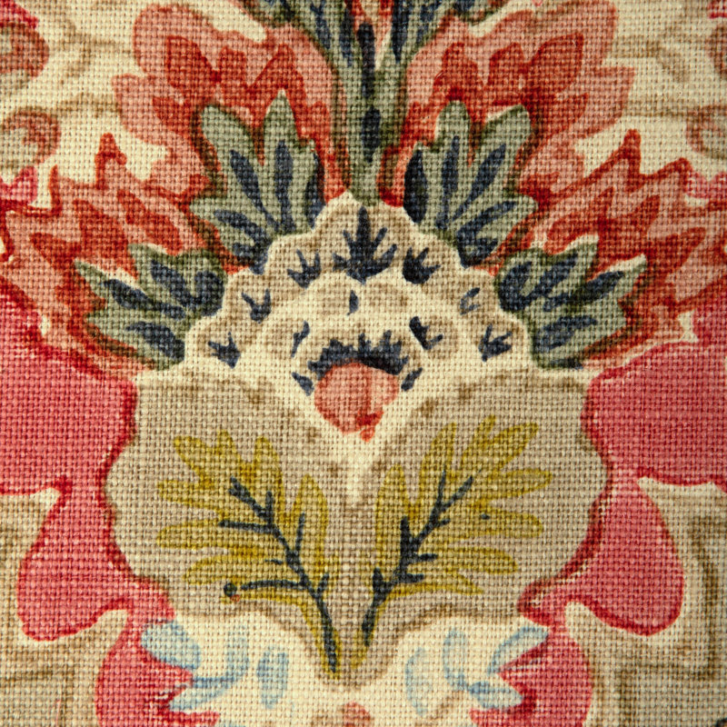 Carvallo 100% Linen Fabric, Red