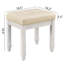 Tabouret en polyuréthane classique avec pieds en bois - Disponible en deux couleurs élégantes-445737949