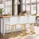 Seese Upholstered Counter Stool with Metal Frame