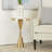 Metal Pedestal Base Side End Accent Table with Mirrored Glass Top-1554818941