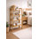 Bibliothèque étagère en bois massif à 4 niveaux H 47,25 po x l 23,5 po Harlem, étagère à chaussures, tablettes de rangement
