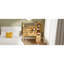 Grand meuble-lavabo avec rangement, bureau en bois