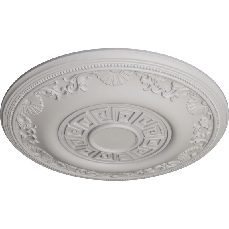 Endurathane Nestor Ceiling Medallion, 25 7/8"OD x 2 1/4"P (Fits Canopies up to 5"), Hand-Painted Ultra Pure White Finish