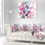 Motif fractal de roses roses - coussin imprimé abstrait-30616364-30616367