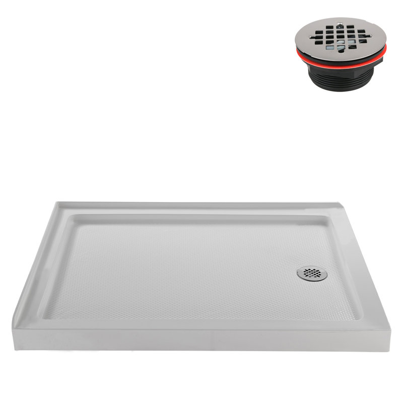 48'' W x 36'' D Rectangular Acrylic Shower Base, Drain Included