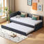 Upholstered Velvet Daybed with Trundle Bed-593656965