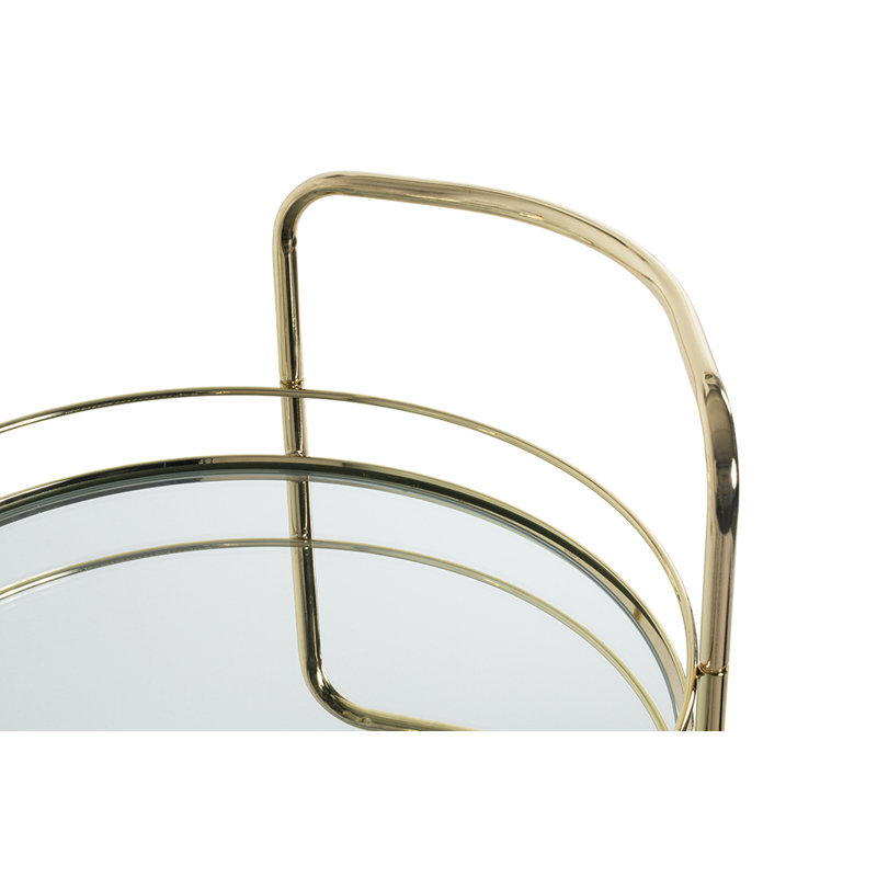 Brolin Metal Bar Cart, Brass -plated