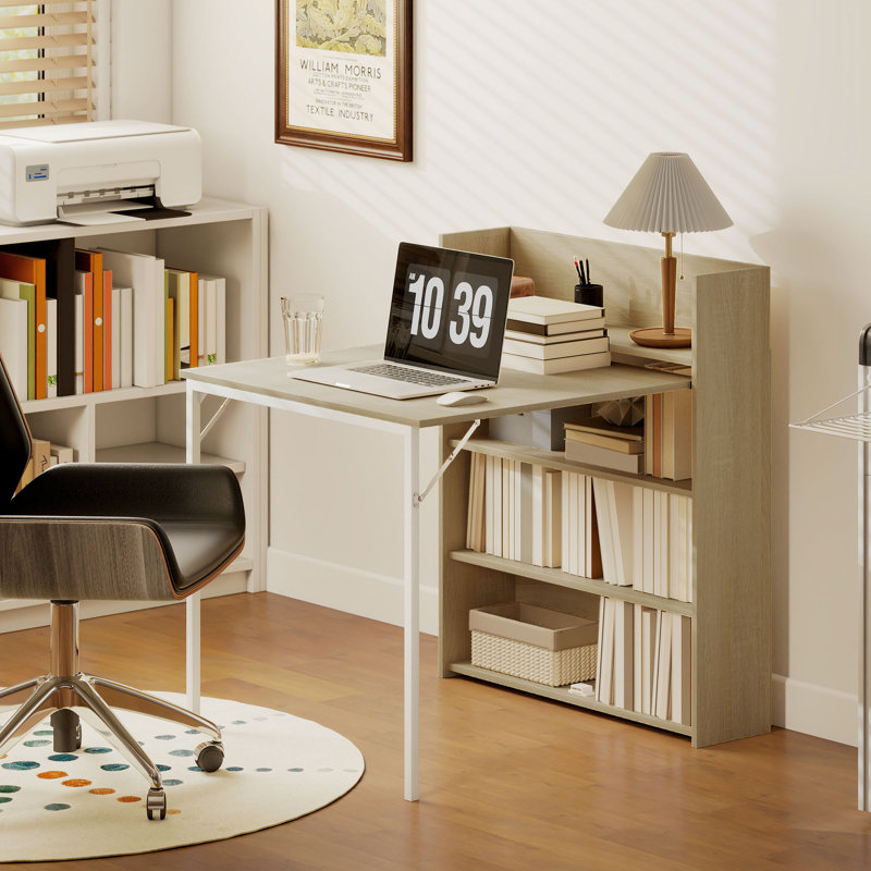 Metal Base Dining Table, Dark Brown Wood