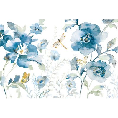 " Blues Of Summer V " by Danhui Nai Painting Print