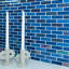Carreau de mosaïque en verre à bord droit pour piscine 1 "x 3"-100003447