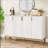59" Wide Modern Simple White Gold Sideboard