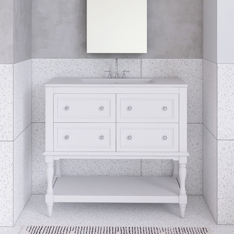 Ensemble de meuble-lavabo 36 po avec lavabo, Blanc