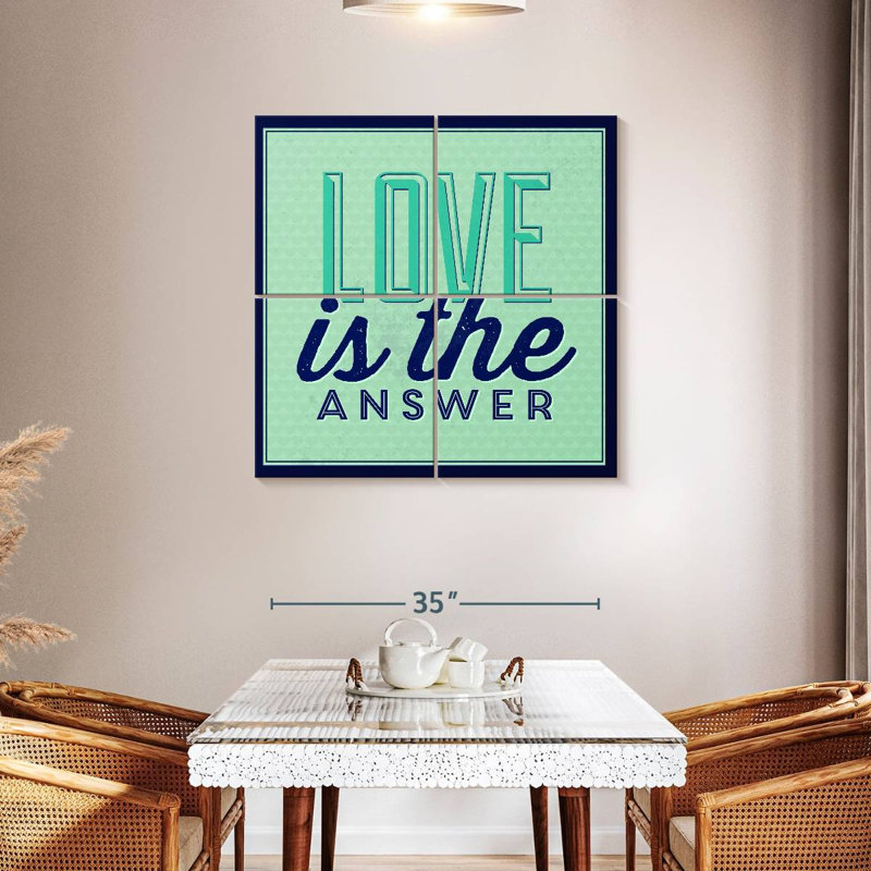 Tergel Love Is The Answer I, 38" H x 38" W