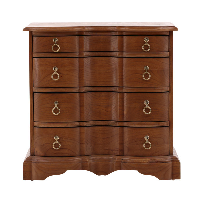 Furniture Classics Zepoli Natural Mahogany Brass Chest